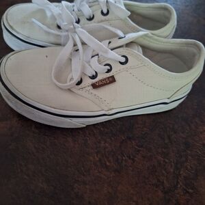 Vans Kids White Canvas Sneakers